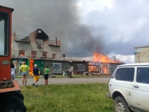 последствия пожара в Приморске