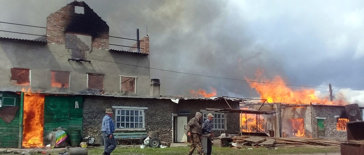 пожар в Приморске 21.07.2018