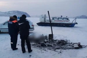 На Красноярском море в районе села Лебяжье заживо сгорел рыбак